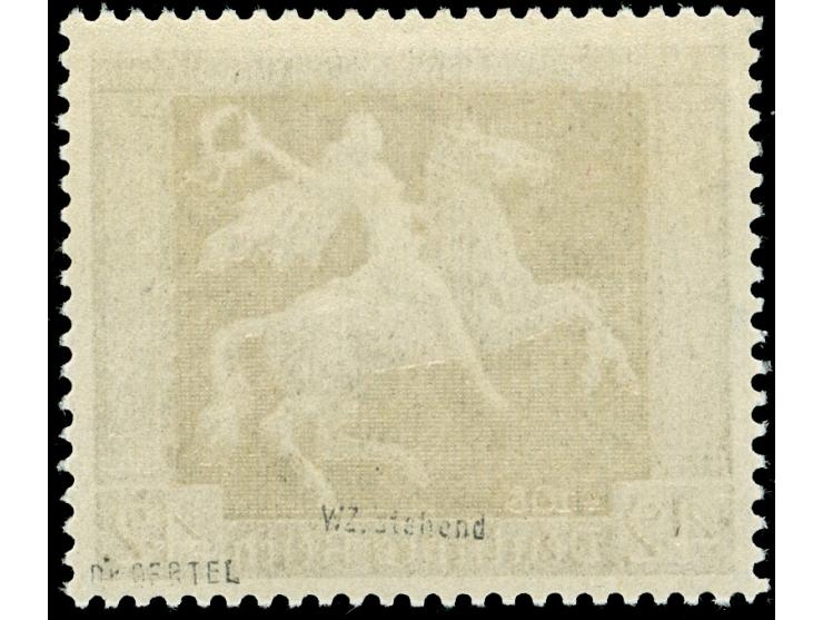 1938, Braunes Band 42 Pfg. schwärzlichsiena, senkrechte Gummiriffelung, postfrisch, tadellos, sign. Dr. Oertel