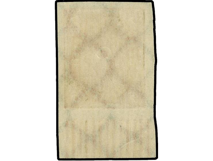 1922, Posthorn, 5 M. dunkelorange ungezähnt, Unterrandstück, ungebraucht, tadellos