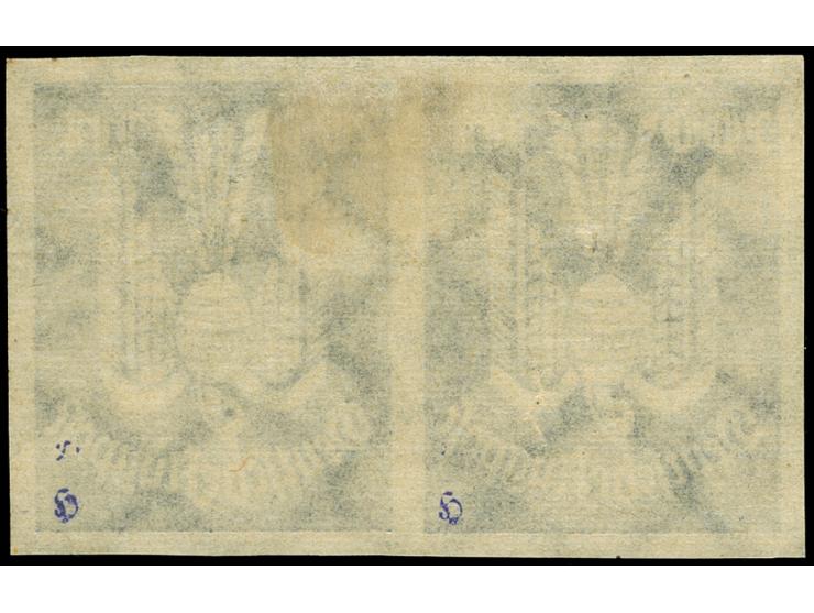 1923, Holztaube 200 M., ungezähntes waagerechtes Paar, ungebraucht, tadellos, sign. h(einze)&nbsp;