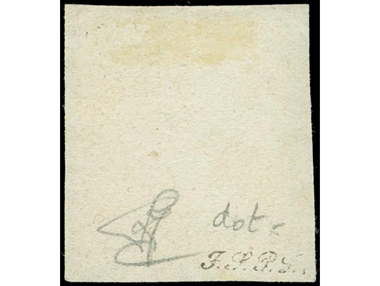 "LUXEMBURG P.D." on 1859, 1 c. brown, clear to large margins, on small piece, signed Goebel