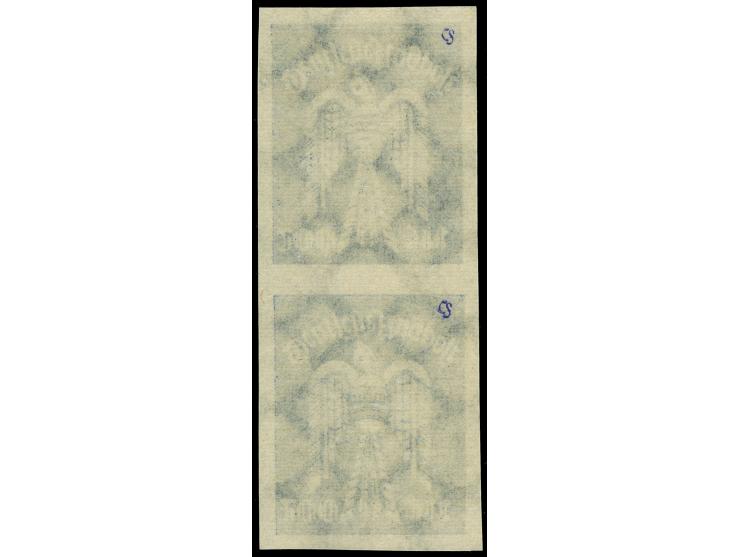 1923, Holztaube 200 M., ungezähntes senkrechtes Paar, postfrisch, tadellos, sign. h(einze)&nbsp;