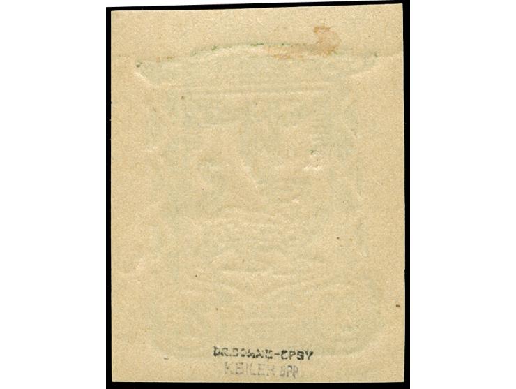1942, Stadtwappen und Kathedrale, 20 K. dunkelgelbgrün, Doppeldruck, ungebraucht, kleiner Fleck sonst tadellos, sign. Keiler 