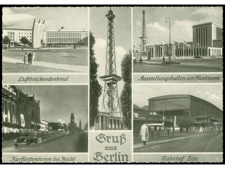 1959, Blockade Berlins 25 Pfg. mit Stempel “BERLIN SW11 20.6.59” auf Luftpostkarte mit Leitvermerk “Luftpost bis München” nac