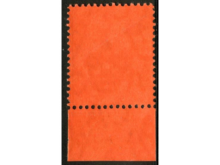 1912/23, George V £1 purple and black on red, die II, bottom margin with numeral imprint “10”, variaty partial doubling of fr