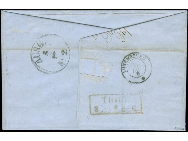 37½ c. green , very tiny touched at lower left corner ornament, otherwise clear to large margins, tied by rural handstamp wit