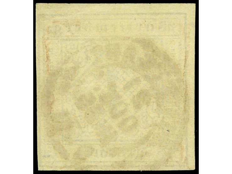 1851, 1 Kr. auf altelfenbein, Type III, allseits voll- bis breitrandig, farbfrisch mit DKr. “STUTTGART 21.OCT.1855”, minimale