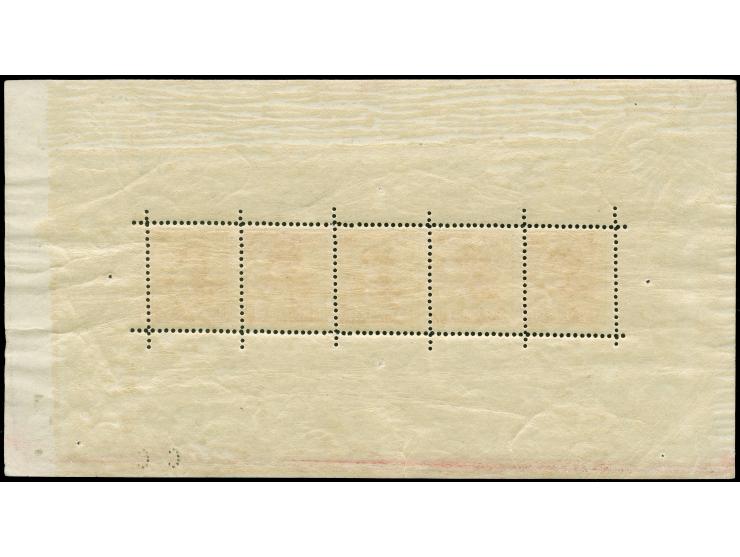 1921, 15 c. miniature sheet with plate number "2", unfolded, mint never hinged, vf