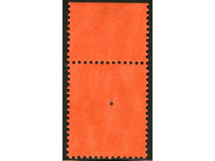 1912/23, George V £1 purple and black on red, die II, top margin with plate number “13”, mint never hinged, good perforations
