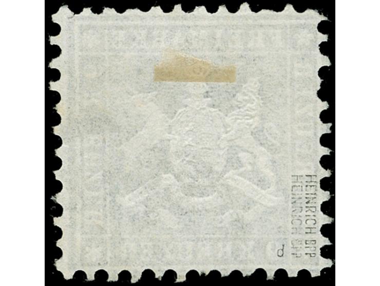 1863, 9 Kr. schwarzbraun, farbfrisch, gestempelt mit üblicher Zähnung, in einwandfreier Erhaltung, doppelt sign. Heinrich BPP