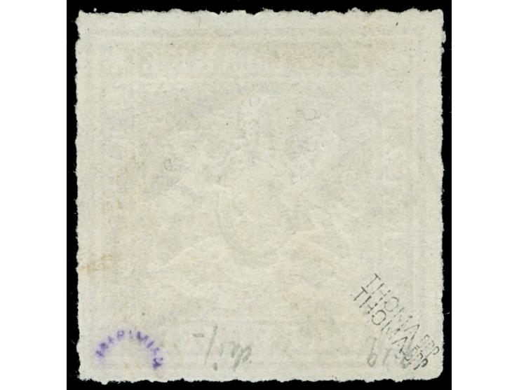 1865, 9 Kr. hellbraun, farbfrisch mit gutem Durchstich, mit klarem EKr. “CANNSTATT”, in einwandfreier Erhaltung, doppelt sign