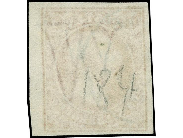 1 sgr. carmine rose, nice marginal copy, cancelled by Luxembourg c.d.s. 1860. Very fine. Opinion Böttger BPP (2018)