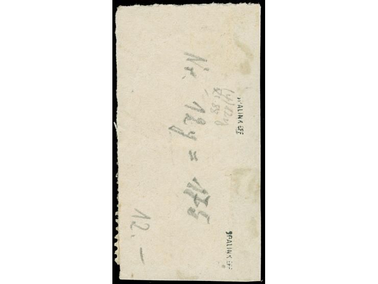 “COELN 1*c 1.6.75” (Spalink 4-12y) zweimal recht klar auf Ausgabe 1875 10 und 20 Pfge auf Briefstück. Die farbfrischen Marken