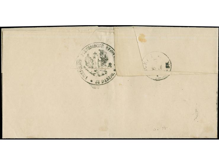 “DANZIG N1 26.OCTBR.75" (Spalink 7-1) klar auf Ausgabe 10 Pfge rot auf Faltbriefhülle nach Zwickau mit Ankunftsstempel, in ei