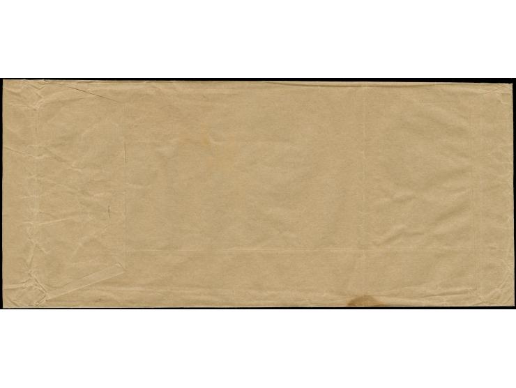 1968, Mao's last directive 8 f. with additional franking on commercial airmail printed matter envelope to Germany, minor crea