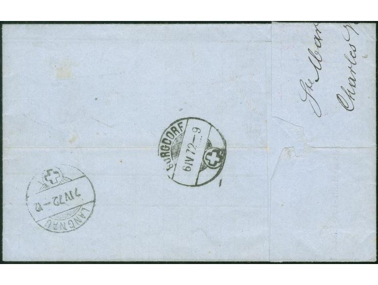 “MARKIRCH 6.APRIL.72” (Spalink 24) klar auf kleiner Schild 2 Gr. grauultramarin mit Druckzufälligkeit “doppelt abgeschlagener