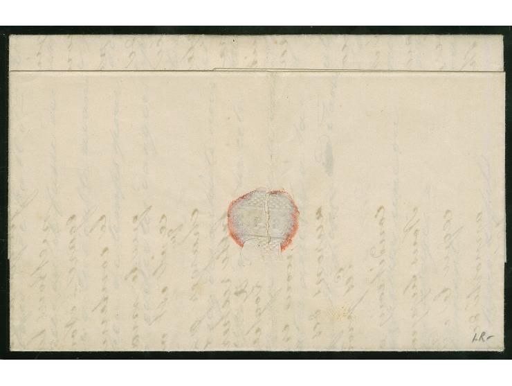1857, entire letter in French from Alexandria to struck with DIREZIONE DELLA POSTA EUROPEA / ALESSANDRIA D'EGITTO 5.FEB oval 