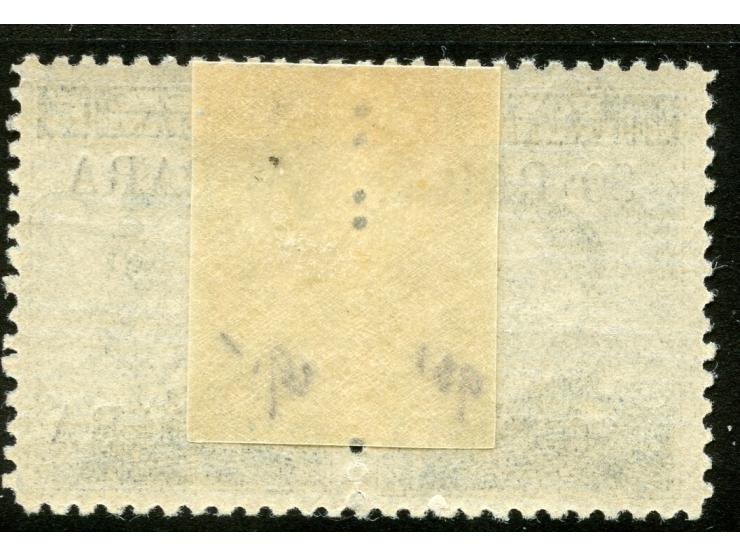 1908, 30 PARA on 15 c. grey black, pair with variety ‘double surcharge’, unused, very fine and scarce (Sassone Cat. €750)
