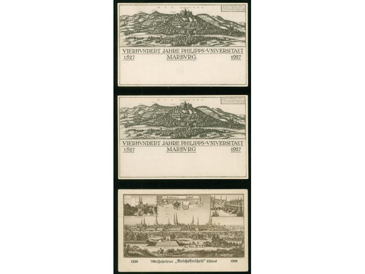 1927, PP101C5/02 ungebraucht und mit entsprechendem Sonderstempel sowie PP81C19/02 bedarfsgebraucht