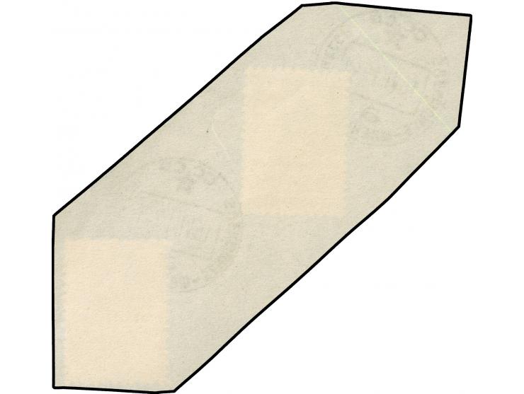 1941, 50 Kop. und 60 Kop., sauber mit altem sowjetischen Stempel “SVENCIONYS CCCP 16 VIII 1941” auf Briefstück, tadellos, ein