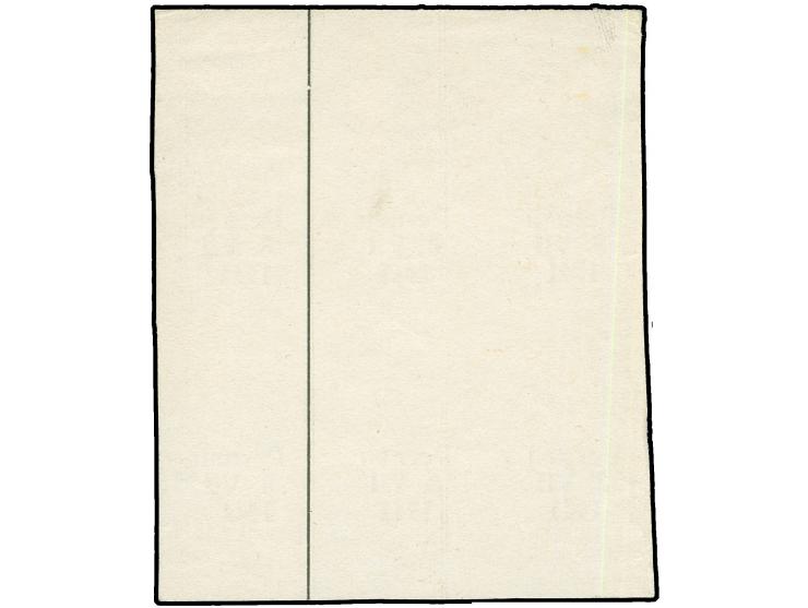 1941, Probedruck in Type II auf Formularpapier, Sechserblock von den Aufdruckfeldern 6-8 sowie 16-18, Auflage vermutlich nur 