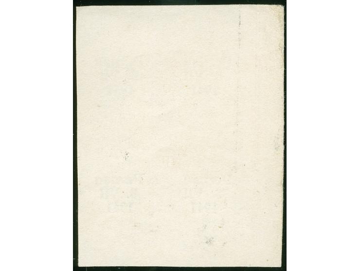 1941, Probedruck in Type II auf Formularpapier, Viererblock von den Aufdruckfeldern 81/82 und 91/92 - Feld 91 mit Type V Jahr