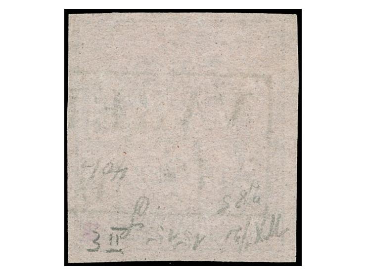 1852, 1/15 Th. auf rosa, Type II, allseits voll- bis breitrandig mit klarem, schwarzem Ra2 “VAREL 12.11.”. Die farbfrische Ma