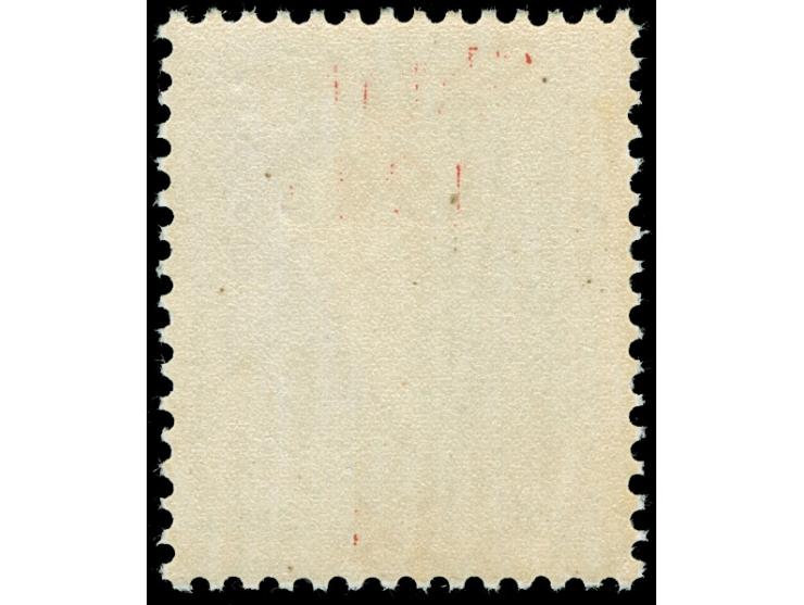 1943, 25 Q. dunkelultramarin, mit Aufdruckverschiebung nach oben und somit Zeilenfolge 2 - 3 - 1 des Normalaufdrucks, postfri
