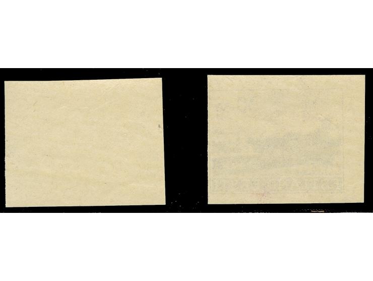 1941, Wiederaufbau 30 Kop. und 50 Kop., ungezähnt mit Doppeldruck, postfrisch, tadellos, unsigniert, Fotoattest Löbbering BPP