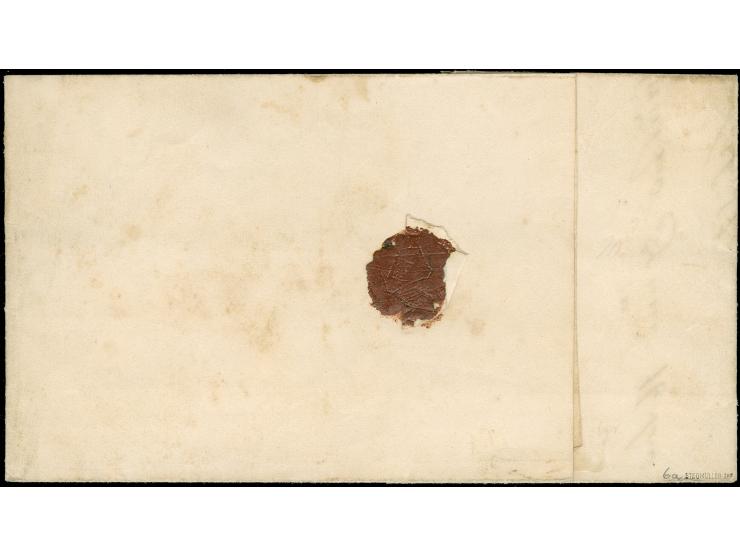 1859/61, 1 Gr. auf blau, allseits breitrandig mit blauem Ra2 “ALTENESCH 16.6.(60)” auf kpl. Faltbrief nach Delmenhorst. Die f