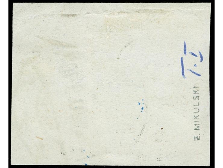 1920, Germania 50 Pfg. dunkelgraulila/schwarz, gestempelt “OPPELN 19.2.20 9-10V" auf Briefstück, tadellos, sign. Mikulski, Fo