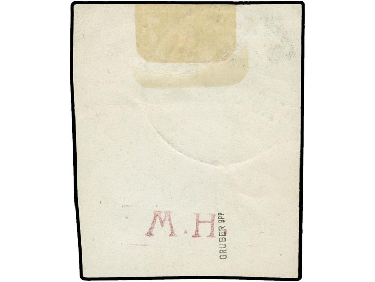 1920, Germania 5 Pfg. dunkelopalgrün, gestempelt “OPPELN 19.2.20" auf Briefstück, zwei kurze Zähne sonst tadellos, sign. Grub