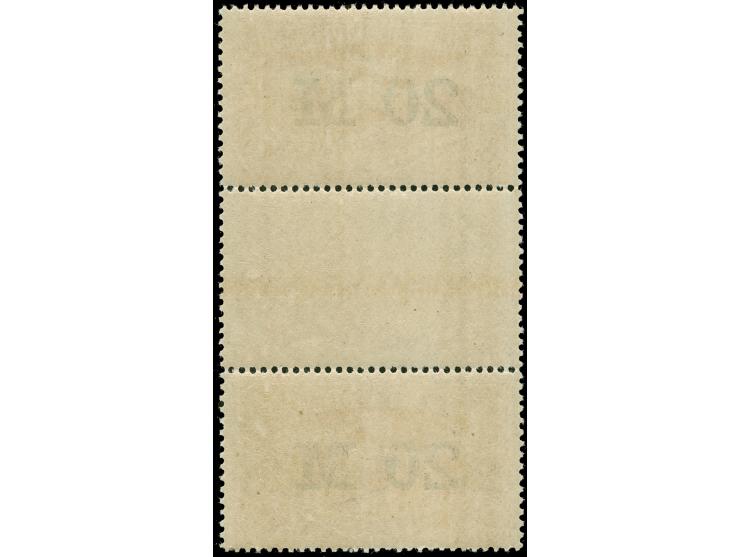 1922, Freimarke 20 M. auf 80 Pfg. gelblichorange, senkrechtes Zwischenstegpaar, postfrisch, tadellos, unsigniert, Fotobefund 