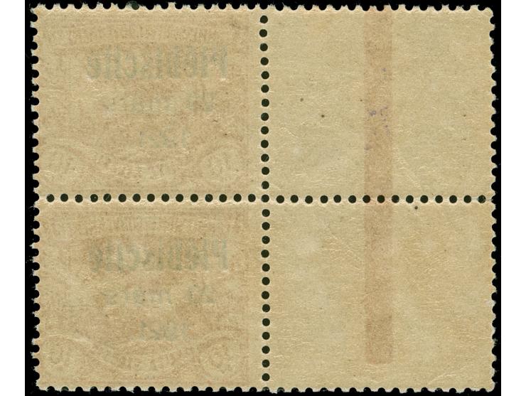 1921, Volksabstimmung 10 Pfg., senkrechtes Paar links mit Zwischensteg, postfrisch, tadellos, selten, unsigniert, Fotobefund 