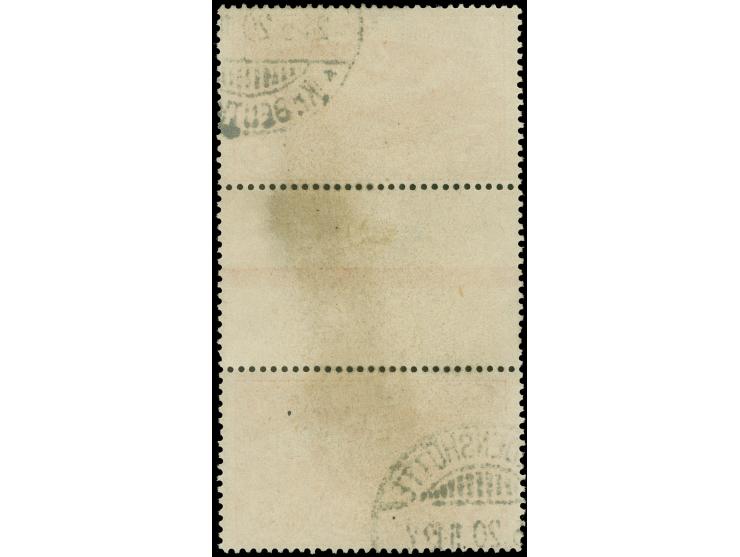 1920, Freimarke 5 M. rötlichorange, senkrechtes Zwischenstegpaar, sauber gestempelt “FRIEDENSHÜTTE x (KR. BEUTHEN) a 21.5.20”