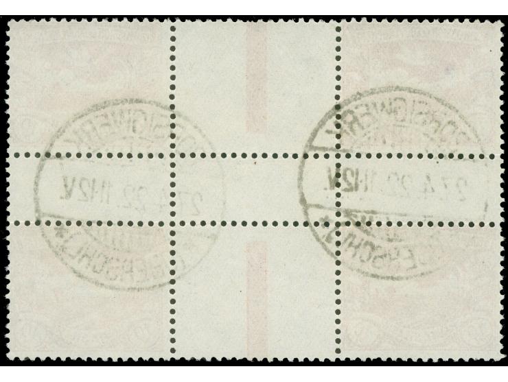 1920, Freimarke 10 Pfg orangerot, Herzstück, sauber gestempelt “BORSIGWERK * (OBERSCHL.) * 27.4.22”, unregelmäßig gezähnt son