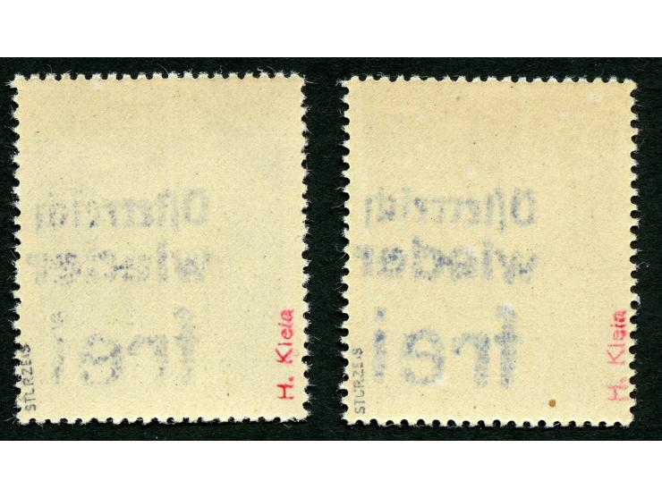 1945, Lokalausgabe Dorfstetten : Wiener Buchdruckaufdruck in blau auf Goldschmiedekunst, postfrisch, tadellos, sign. Sturzeis