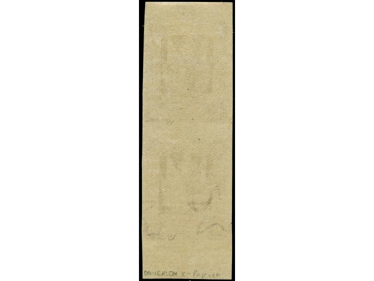 1920, I. &nbsp;Sarg-Ausgabe, 40 Pfg. orangebraun, ungezähnt im senkrechten Paar, postfrisch, tadellos, sign. Dr. U.E. Klein