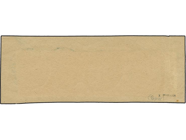 1920, I. Sarg-Ausgabe 10 Pfg. karmin, ungezähnter waagerechter Viererstreifen vom linken Bogenrand, sauber gestempelt “MARIEN