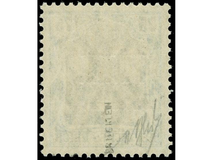 1920, Germania 75 Pfg. schwärzlichblaugrün/grünschwarz, roter Probeaufdruck, postfrisch, tadellos, sign. Dr. U.E. Klein&nbsp;