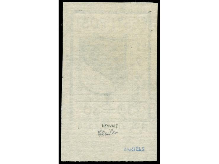 1941, Wappenschild 30 Kop., geschnitten, Type I, Probedruck, ohne Gummi, wie hergestellt, tadellos, sign. u. a. Nemvalz, EKei