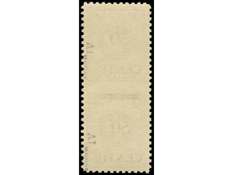 1923, Freimarke 50 C. auf 500 M. graulila, senkrechtes Paar, mittig ungezähnt, postfrisch, tadellos, sign. Dr. Petersen BPP&n