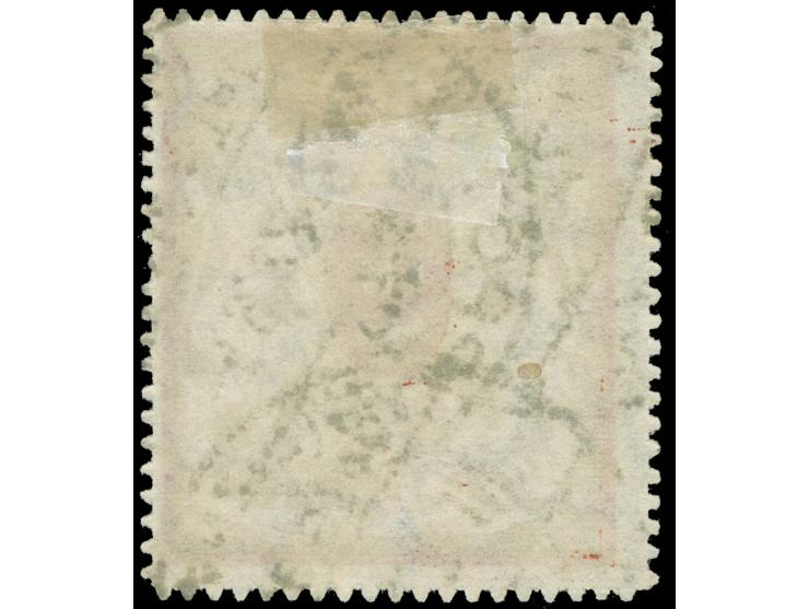 1922, Großes Staatswappen 50 M. rot/gold, liegendes Wasserzeichen, zeitgerecht gestempelt “ZOPPOT e -5.9.22”, tadellos, unsig