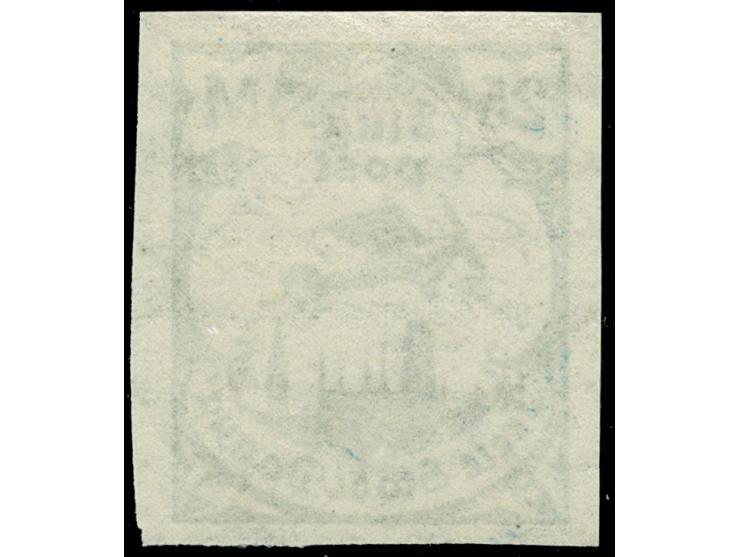 1923, Flugpost 25 M. mittelgraugrünblau, ungezähnt, postfrisch, tadellos, unsigniert, Kurzbefund Gruber BPP (2019)