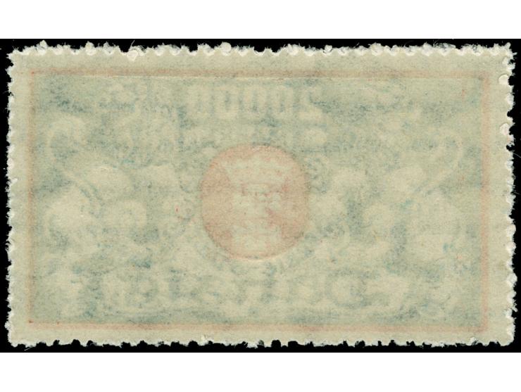 1923, Großes &nbsp;Staatswappen 20000 M. rot/mittelgrünlichblau, Unterdruck vorder- und rückseitig, postfrisch, tadellos, uns