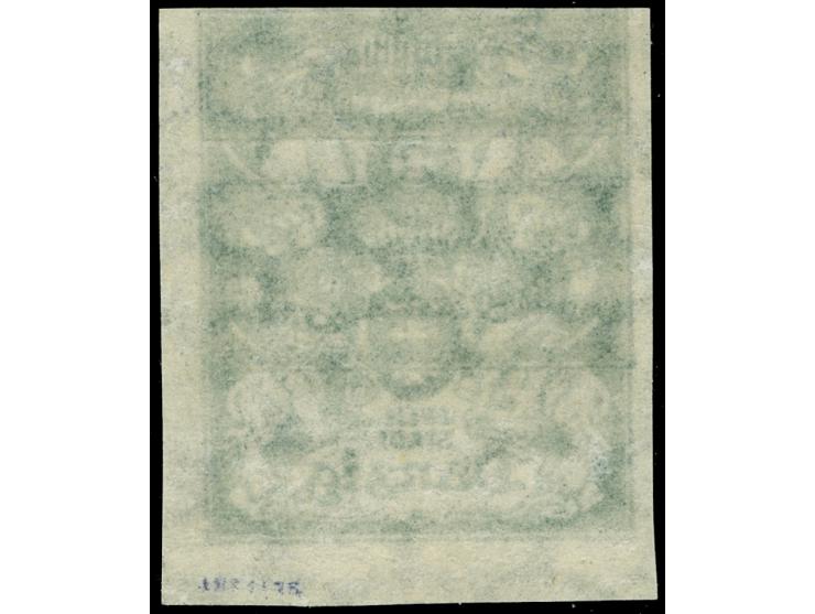 1923, Großes Staatswappen 50000 M. dunkelgrün, ungezähnt mit Doppeldruck, ungebraucht, tadellos, Privatsignatur und Fotoattes