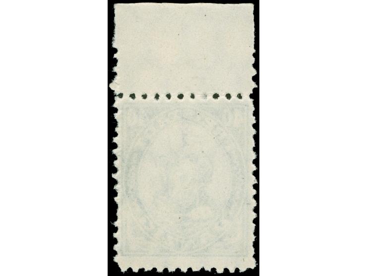 1921, Kogge 40 Pfg., Oberrandstück, grünes Essay mit Inschrift “Freistadt”, ungebraucht ohne Gummi, tadellos, unsigniert, Fot