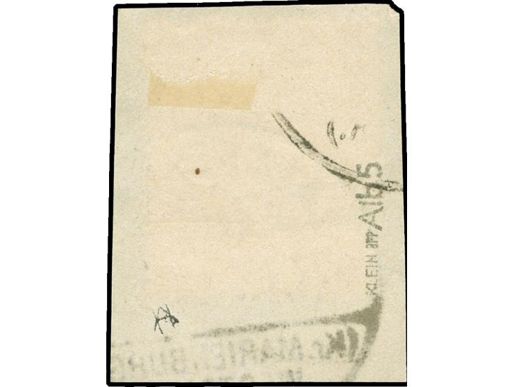1920, Germania 5 M. auf 7 ½ Pfg. rötlichorange, Aufdruck Type AIb5, sauber gestempelt “ALTFELDE 23.6.20” auf Briefstück, tade