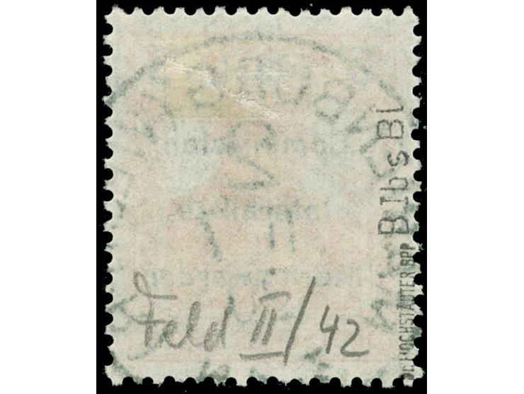 1920, Germania 5 M. auf 7 ½ Pfg. rötlichorange, Aufdruck Type BIbsBI, sauber gestempelt “MARIENBURG (WESTPR.) 2 11 7 20", tad