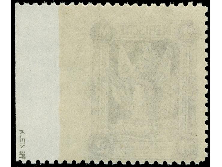 1920, 2. Mailänder Ausgabe 2 M. schwärzlichbraunviolett, rechtes Seitenrandstück, dort ungezähnt, postfrisch, tadellos, sign.