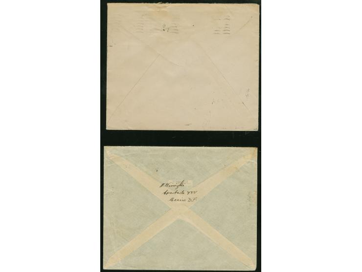 1924/25, two commercial envelopes from same corrospondance to St.Gall Switzerland, each with postage due 20 c. and 50 c., cle